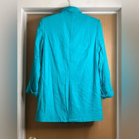 Alice + Olivia Women's Turquoise Oversized Blazer. Size-Small - Picture 3 of 4